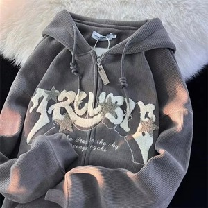 Sudadera con Capucha GAFEN GUNGEAR con Estampado de Flores, Unisex, Talla Grande, Informal, de Punto, de Algodón, Estilo Otoñal - Product Image 4