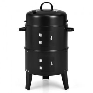 Barbecue au charbon de bois 3-en-1 Cambo avec thermomètre intégré pour la cuisson en extérieur - Product Image 3