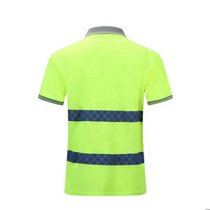 Polo de sécurité haute visibilité Classe 3 ANSI EN ISO 20471 Imperméable Réfléchissant Manches Courtes Respirant Travaux de Construction Hommes - Product Image 3