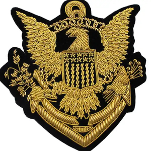 Hand Embroidery Blazer Badges Patches with Safety <b>Pin</b> Custom Colors & Logos Premium Quality OEM Service Wholesale Pakistan - Product Image 6
