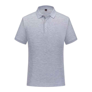 Chemise en coton tricoté pour homme, manches courtes, couleur unie, design décontracté, tissu respirant, broderie personnalisée du logo sur le devant, été - Product Image 5