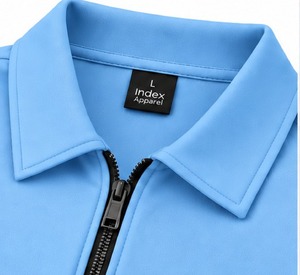 เสื้อโปโลทีมแบบกำหนดเองสำหรับผู้ชาย Index Apparel แขนสั้นแบบซิป คอปกปักลาย ชุดกีฬา - Product Image 5