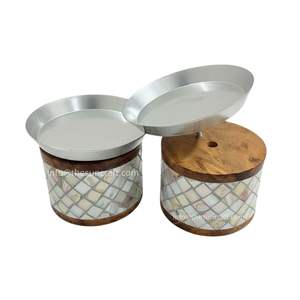 เตาเผากำยานหรูหราฝังมุกแบบอาหรับ ดีไซน์มาบคาฮ์รา สำหรับเทศกาลอีด รอมฎอน ตกแต่งบ้านสไตล์อาหรับอ่าวอาหรับ ขายส่ง - Product Image 1