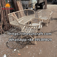 Chaise en rotin écologique pour la maison, prix compétitif, forme de fleur, fabrication artisanale, matériaux naturels et durables du Vietnam