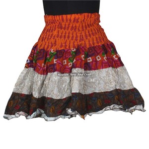 Gypsy Indian <b>Patchwork</b> Dropped Waist Mini Rara Hippy Boho Festival <b>Skirt</b> Boho Stylish Patch Cotton Sexy <b>Skirt</b> Summer Wear - Product Image 1