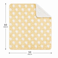 Couverture électrique lavable en jacquard à carreaux Sherpa 50x60 pouces 110V, chauffage rapide, lavable pour la maison, OEM/ODM