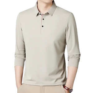 Camiseta Polo Informal de Negocios para Hombre, Jersey de Manga Larga, Transpirable, Cómodo, Versátil, de Color Sólido, Nueva Moda - Product Image 5
