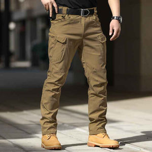 Pantalon cargo en toile pour homme, polyvalent, durable, élégant, pour les activités de plein air, vêtements décontractés, usage quotidien, vert, confortable, imperméable - Product Image 4