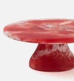 Support à gâteau rond en résine Aqua Swirl fait main, durable, plateau de présentation de luxe écologique pour mariage, fête et usage domestique - Product Image 6