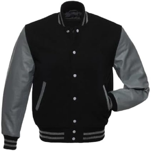 Chaquetas Universitarias de Béisbol para Hombre 100% Algodón al por Mayor, Chaqueta Varsity con Logotipo Personalizado Bordado, Tallas Grandes para Hombre, Servicio OEM - Product Image 4
