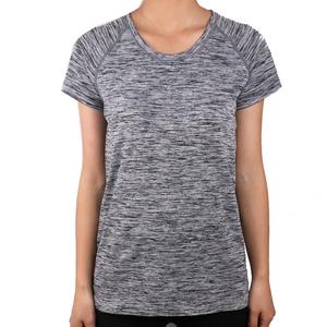 T-shirt pour femme bleu uni à manches raglan, coupe classique, séchage rapide, sportif, tricoté, 100 % coton, col rond, toutes saisons, en molleton - Product Image 3