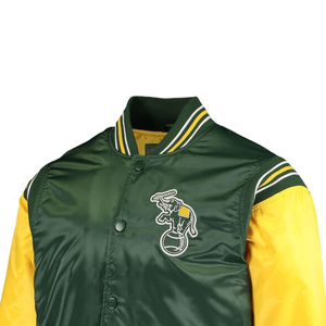 2026 Wholesale Custom <b>Leather</b> Varisty <b>Jackets</b> for Men Starters Black Wool Bomber Baseball <b>Jacket</b> Cow Hide <b>Real</b> <b>Leather</b> Sleeves - Product Image 5