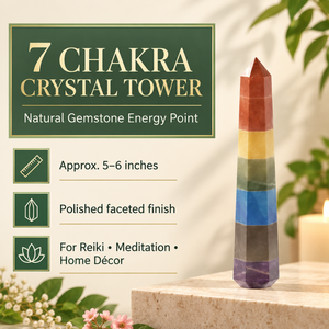 Obelisco de Cristal de Ágata Arcoíris, Figura de los Siete Chakras, Feng Shui, Forma de Pirámide Pulida, Decoración para el Hogar, Pieza de Colección - Product Image 2