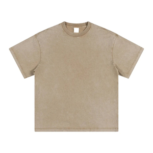 Fashion Wear Men Acid Wash Formal T-Shirts 100% Cotton Regular Fit Wholesale Custom Short Sleeve - Product Image 3
