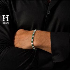 Luxury Emerald and Diamond Alternating Tennis Bracelet 14K/18K Gold Fine Jewelry Manufacturer - Product Image 3