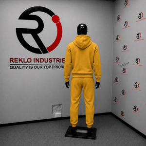 Conjunto Deportivo Dorado para Hombre, Sudadera con Cremallera Completa y Pantalones Anchos, con Logotipo Gráfico, Ropa Deportiva Casual de Calle, Venta al Por Mayor - Product Image 4