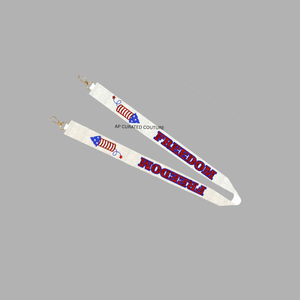 4th july beaded flag inspired usa <b>bag</b> straps custom personalized beaded purse straps most selling beaded custom <b>bag</b> straps - Product Image 6