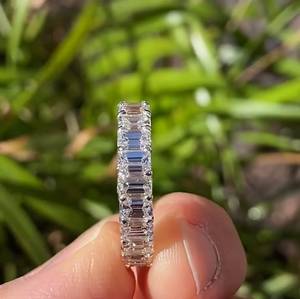 Tennis Band Ice Out Eternity <b>Ring</b> for Women <b>Men</b> | Lab Grown Diamond Wedding Band | Luxury Gold IGI Certified Iced Jewelry - Product Image 4