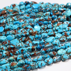 Cuentas de Turquesa Egipcia Lisa en Forma de Pepita de la marca Prince Mines, Cuentas de Piedras Preciosas Naturales para Joyería - Product Image 2