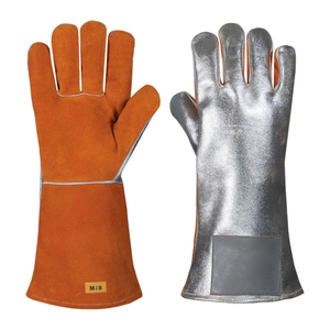 Guantes de Soldadura de Cuero Vacuno de Primera Calidad, Aluminizados, Duraderos, Resistentes al Calor y Chispas, Venta al Por Mayor - Product Image 2