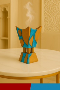 Nouveau Brûleur à Bakhoor en Bois d'Acacia et Résine Époxy Écologique Personnalisable 2026 – Oud Arabe Aromatique pour la Maison et l'Hôtel – Parfum Ramadan - Product Image 3