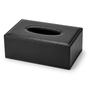 Rectangular PU Leather Storage Bucket Foldable Space Saving Eco-Friendly Luxury Home and Office Accessories Decorative - Product Image 1