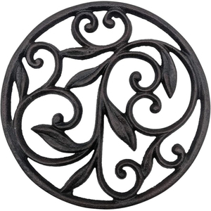 Socle carré en fonte résistant à la chaleur pour plats et casseroles chauds, protection de comptoir de cuisine en métal robuste avec caoutchouc antidérapant - Product Image 4