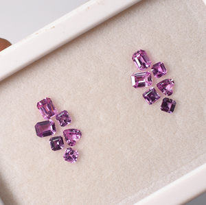 Piedra Preciosa de Zafiro Rosa Natural, Pequeña, Calibrada, para la Elaboración de Joyería - Product Image 2