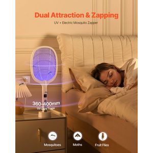 Racchetta Elettrica Anti-Mosche con Rete a 3 Strati, Doppia Modalità, Batteria da 1500mAh, Display Digitale - Product Image 5