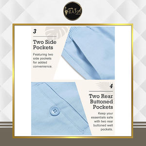 Pantalones Casuales para Hombre, Mezcla de Lino y Viscosa de Primera Calidad, Ligeros, Transpirables y Sostenibles, Suministro Directo de Fábrica, Precio Bajo - Product Image 5