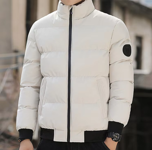 Custom Logo Front Men Streetwear Thick Winter <b>Warm</b> <b>Waterproof</b> Puffer <b>Jacket</b> - Product Image 3