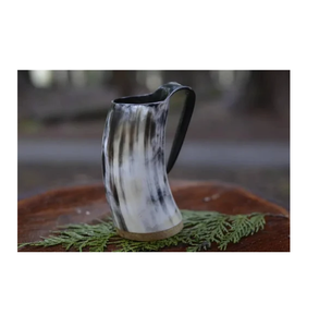 Jarra de Cerveza de Cuerno de Búfalo para Cerveza, Vino, Hidromiel, Cerveza Alemana, Jarra de Cuerno para Beber, Vaso de Cuerno, Mejor Precio - Product Image 1