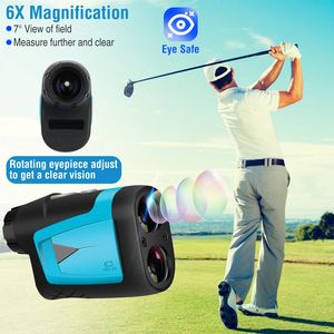 Telémetro Láser Profesional de Precisión para Golf con Aumento de 6X, Medición de Distancia y Ángulo de 656 Yardas y Velocidad - Product Image 4