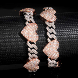 Women's 925 Silver Diamond Tennis <b>Bracelet</b> Emerald Cut Claw Setting Geometric Luxury Chain Link <b>Bracelets</b> Everyday Wear - Product Image 1
