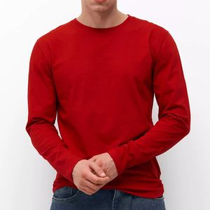 Camiseta de Manga Larga para Hombre, Cuello Redondo, Algodón Pima Orgánico, Jersey Personalizado, Fabricante de Camisetas Extra Grandes para Hombre - Product Image 1