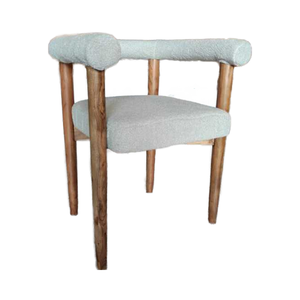 Sillón Giratorio Tapizado AURA FABRIC, Estilo Nórdico Moderno, Cómodo, con Estructura de Roble - Product Image 1