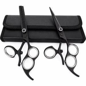 Ensemble de ciseaux à cheveux roses, lame tranchante en acier inoxydable, pour droitiers, manche long, utilisation en salon, réutilisable, léger - Product Image 3