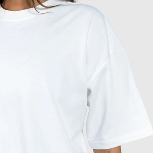 Wholesale Custom Design <b>White</b> Cotton Loose Oversize Breathable <b>Women's</b> <b>T</b>-<b>Shirts</b> Graphic O-Neck <b>T</b> <b>Shirts</b> <b>for</b> <b>Women's</b> Wear - Product Image 5