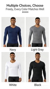 Custom Men's Gym Performance Shirt Manufacturer Compression Fitness Apparel Premium Cotton <b>Polyester</b> Embroidery Custom Branding - Product Image 3
