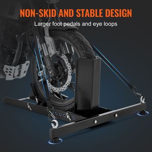 Cavalletto Anteriore Moto in Acciaio Rinforzato con Capacità di 816 kg, 6 Fori Regolabili e Base in Gomma da 1 Pollice - Product Image 4