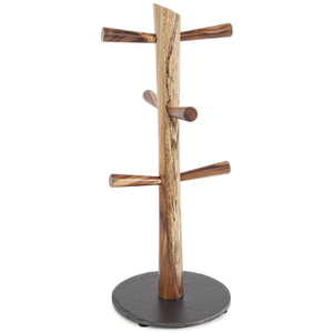 Modern 6 <b>Hook</b> Metal Mug Holder Tree Space-Saving Black Carbon Steel Coffee Cup Organizer Stand <b>Kitchen</b> Storage & Display Rack - Product Image 4