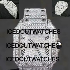 Reloj Deportivo de Negocios Estilo Hip-Hop con Incrustaciones de Diamantes, Reloj Mecánico Automático Personalizado con Moissanita VVS para Hombre - Product Image 1