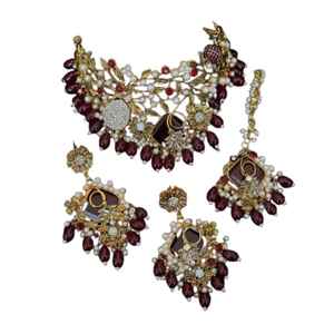 Ensemble de colliers élégants américains, vente directe d'usine, cuivre avec zircon pour femmes, pour robe de mariée ou cadeau - Product Image 1