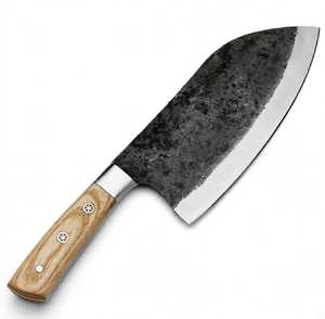 Cuchillo de Chef Serbio de Acero de Alto Carbono Forjado a Mano, Cuchillo de Carnicero Resistente, Cuchillo de Cocina para Cortar y Rebanar, Mango de Madera, DIY OEM - Product Image 3