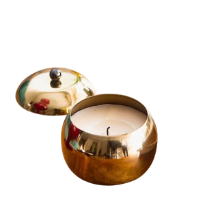 Bougeoir flottant en laiton doré avec 8 bougies chauffe-plat pour la décoration intérieure, les fêtes et les événements festifs, pot à bougie métallique - Product Image 6