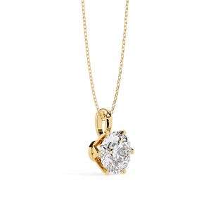 จี้เพชรทรงกลม 2 กะรัต 6 ขา ตัวเรือนทองคำแท้ 14K แบบมินิมอล ได้รับการรับรองจาก IGI เหมาะสำหรับเป็นของขวัญสำหรับผู้หญิงในงานปาร์ตี้ - Product Image 2