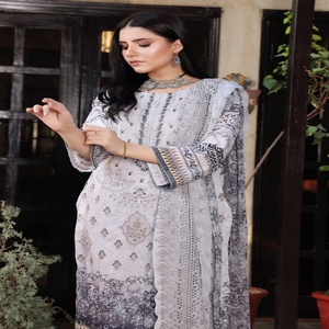 Collection cousue-Vente en gros de costumes de pelouse 3 pièces pour femmes pakistanaises par Dr Haris Brand Volume DhagaKari - Product Image 6