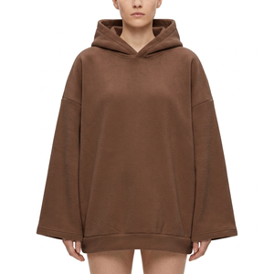 Hoodie décontracté à revers ouverts pour femme, en molleton de coton, vente en gros, fournisseur de vêtements - Product Image 3