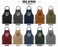 Tablier de cuisine personnalisé brodé en toile robuste pour chef, avec logo et grande poche, idéal pour la restauration et le traiteur (vente en gros)
