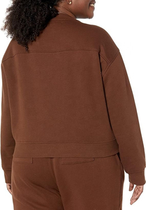 Haut de yoga pour femme personnalisable, écologique, imperméable, coupe-vent, 100 % coton polaire, manches longues, séchage rapide, respirant, vente en gros - Product Image 4
